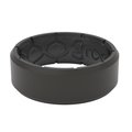 Groove Life Unisex Round Black Ring Silicone Water Resistant Size 12 R7-006-12